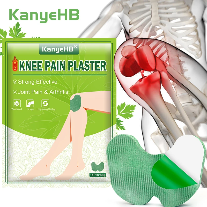 

15Pcs=1Bag Wormwood Knee Pain Plaster Rheumatoid Arthritis Herbal Joint Pain Relief Patch Treat Swell Bruise Health Care W008