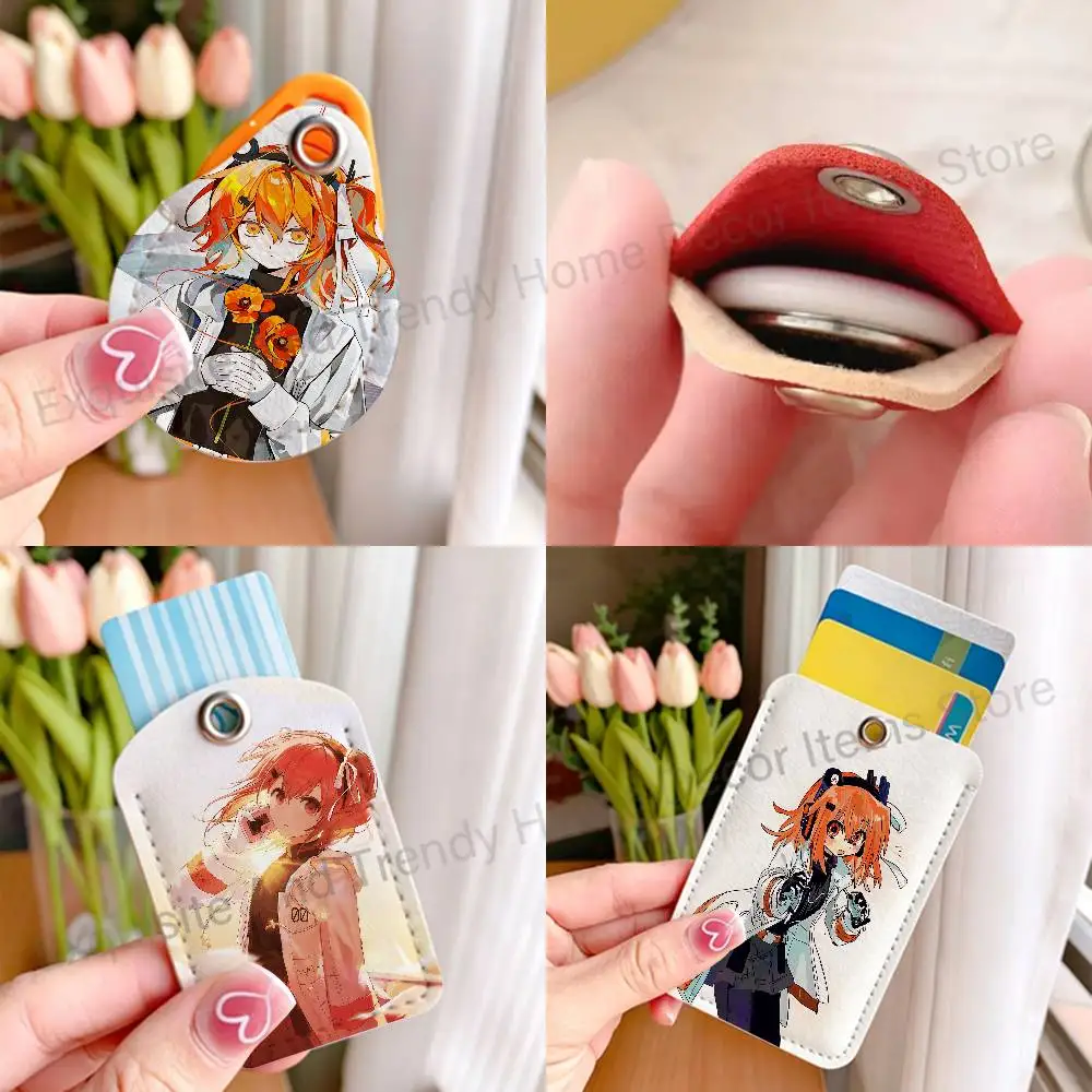 A-Adachi Cute R-Rei Fashion Leather Credit Card Holder Roomy Metro Debit Credit Card Air Tag Access Card Girls Boys