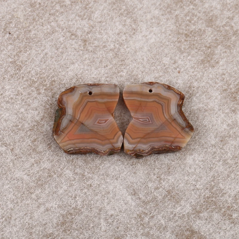 

Натуральный камень розовый агат самородок серьги ручной работы аксессуары из бисера для женщин 22x12x3 мм 5,5 г ювелирные изделия