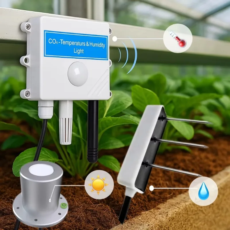 

[Hot Sale] Intelligent IoT LoRa Substrate ing Kit With 4in1 Climate Sensor PAR Light Sensor And Soil Temperature Humidity