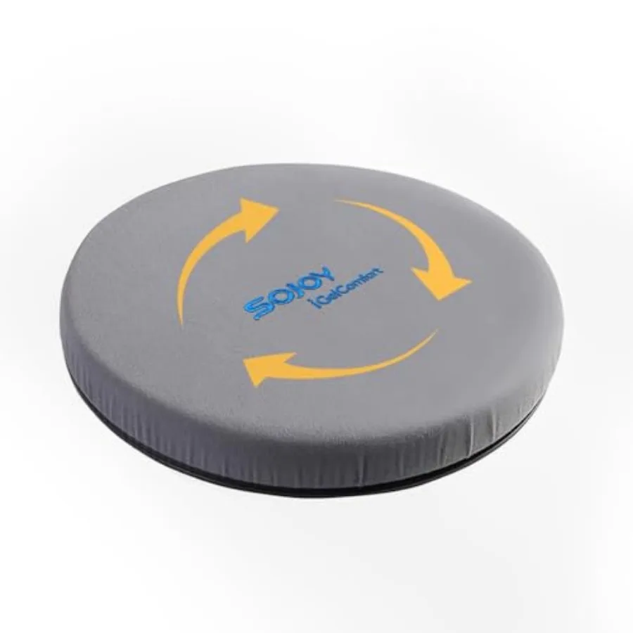 

iGelComfort Delue Gel Swivel Seat Cushion with Supportive Memory Foam 360 Degrees Rotatg Seat Cushion for HomeStool Chair Offic