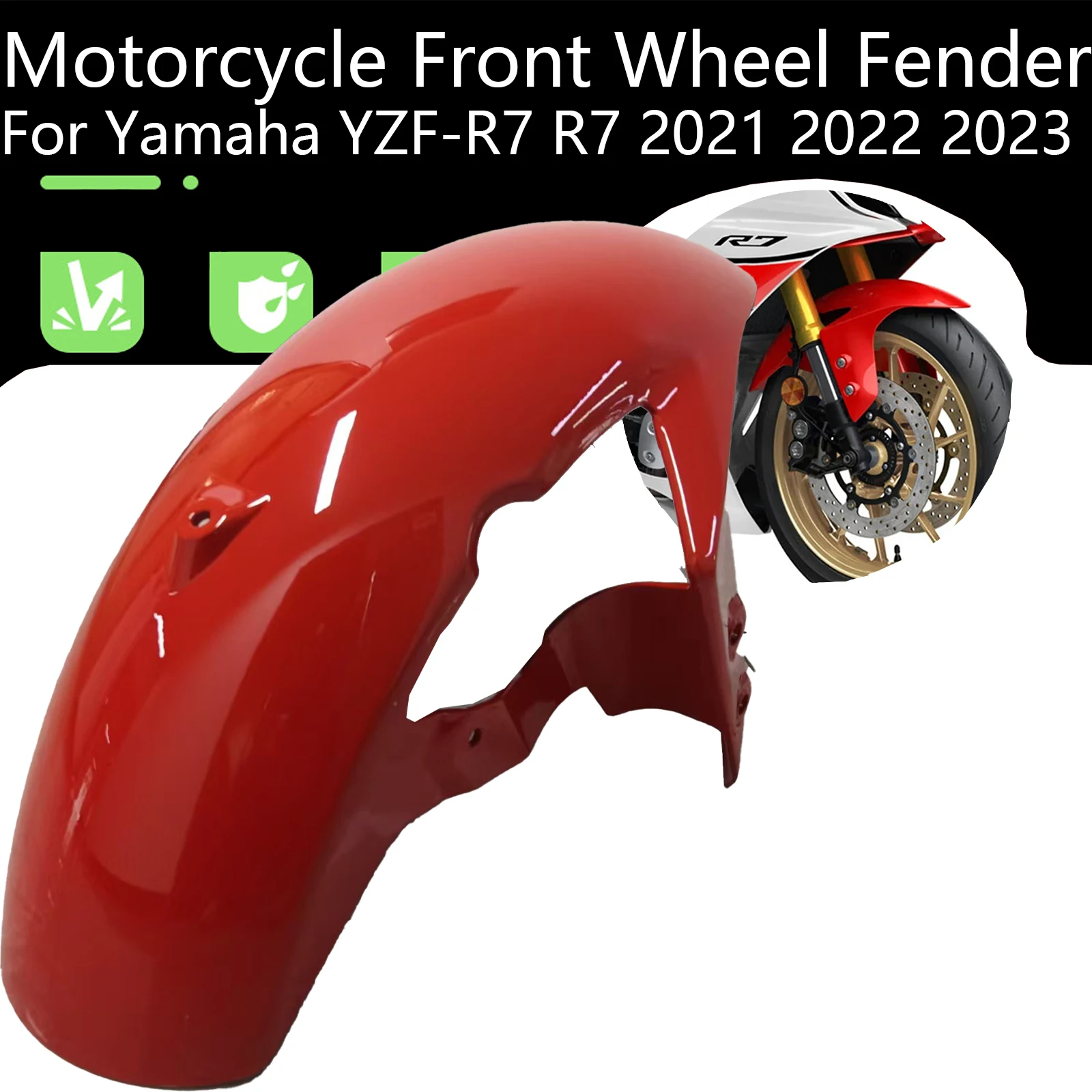 Motorcycle Accessories Front Mudguard ABS Carbon Fiber front fender Splash Guard Fairing For Yamaha YZF-R7 R7 2021 2022 2023
