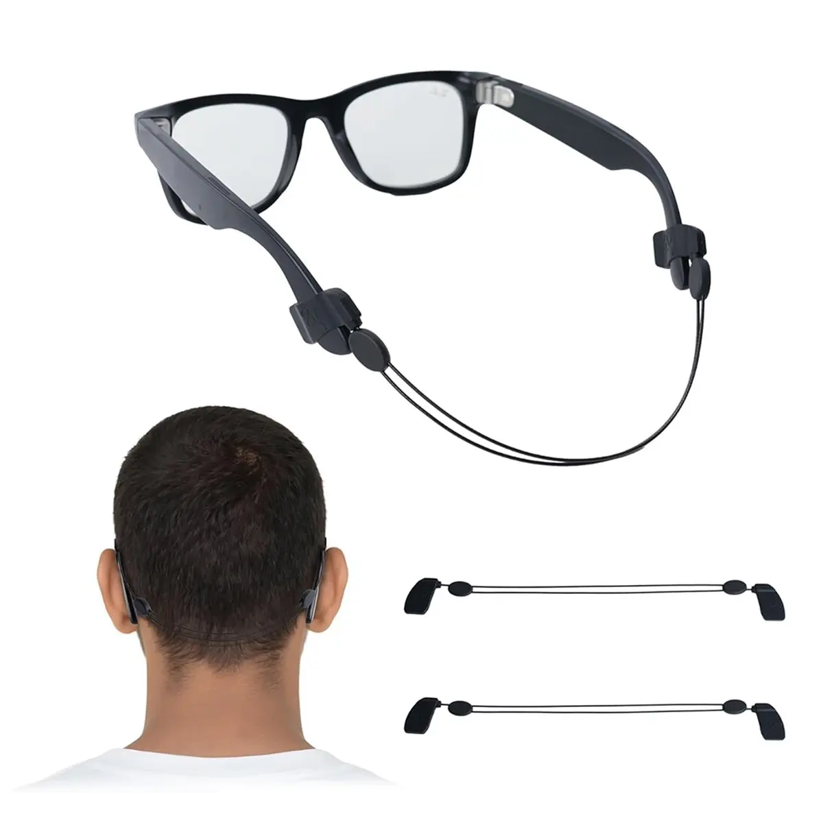 T19C 2Pcs Adjustable Eyeglass Strap for Ray-Ban/Oakley/Meta Gen 2 Accessories, Eyewear String Holder for Meta Smart Glasses