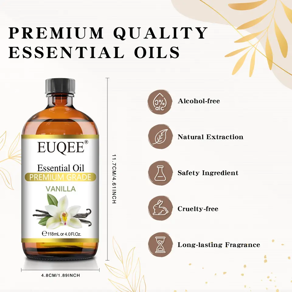 EUQEE 4 Fl Oz Essential Oils for Aromatherapy Humidifiers Aromatic Diffuser Making Scents Candle Handmade Soap Home Fragrance - 3