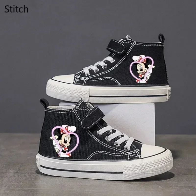 Mickey Mouse Clubhouse High-top Low shoes Love Girl Boys Kids disney Canvas Shoes Casual Cartoon comfort Children Print Shoes 60