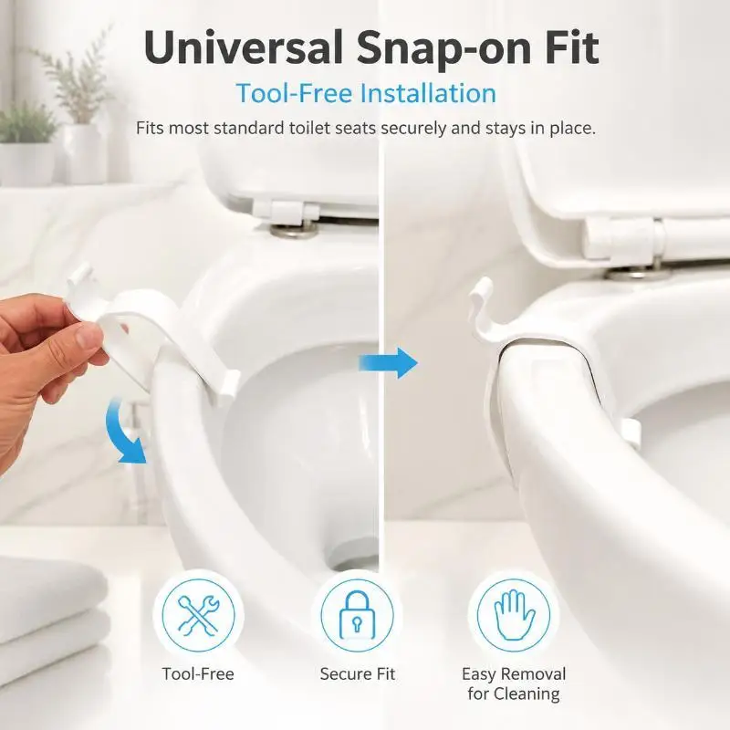 Adjustable Toilet Seat Stabilizer 1Pc Fix Wobbly Loose Toilet Lid Easy Installation Prevent Movement for Bathroom