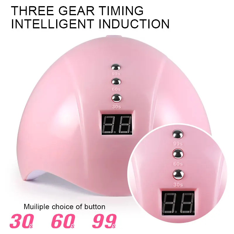 Clou beaute 12w secador de unhas profissional máquina secador de esmalte led uv lâmpada para gel unha polonês rosa branco led lâmpada uv