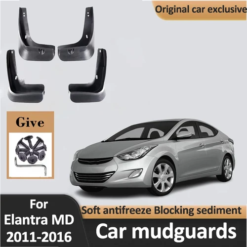 Para Hyundai Elantra MD 2011-2016 2012 2013 2014 2015 guardabarros de rueda accesorios de modificación de coche protectores contra salpicaduras Kit de guardabarros de barro