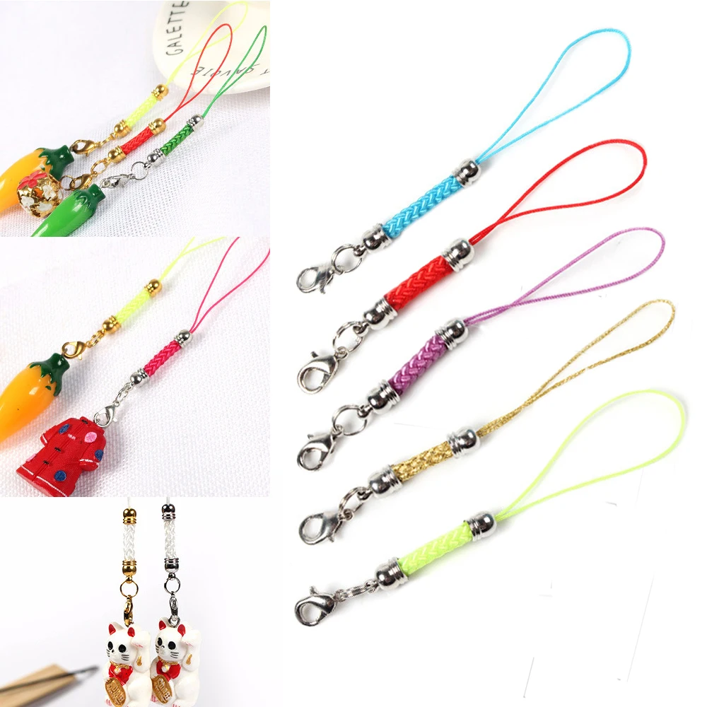 Lanyard Crafts Thread Cord Key Rings Key Holder Metal Diy Jewelry Lobster Clasp Lanyard Keychain Rope Mobile Phone Strap