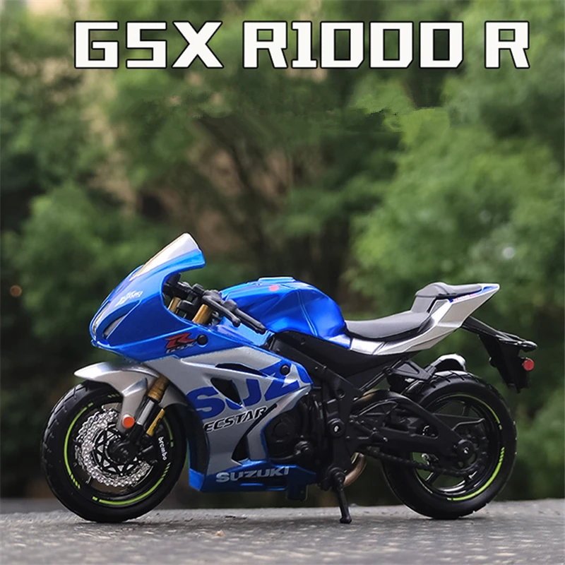 Bburago 1:18 Suzuki GSX-R1000R Alliage Moto De Course Modèle Diecasts Rue Cross-Country Modèle De Moto Jouets Pour Enfants Cadeaux