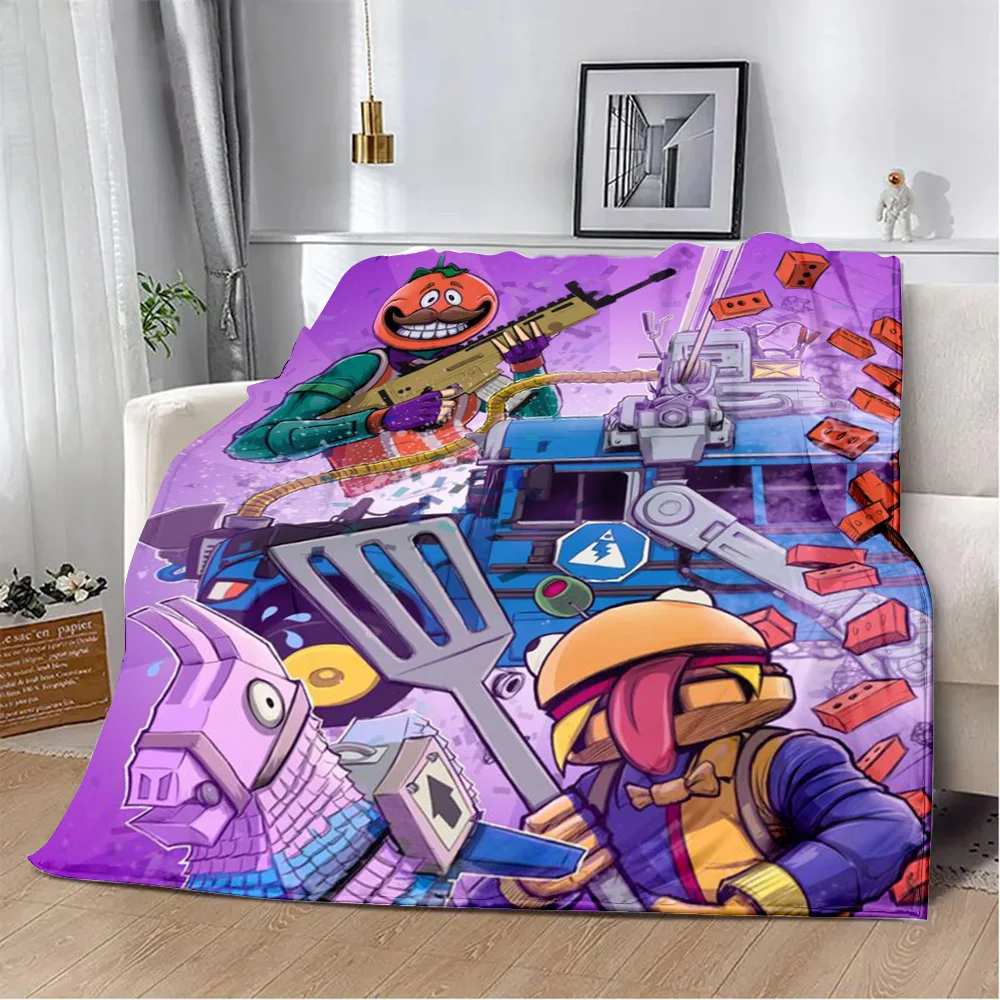 Hot Game Printed Blanket Picnic Blankets Warm Blanket Soft and Comfortable Blanket F-FortniteS Home Travel Birthday Gift