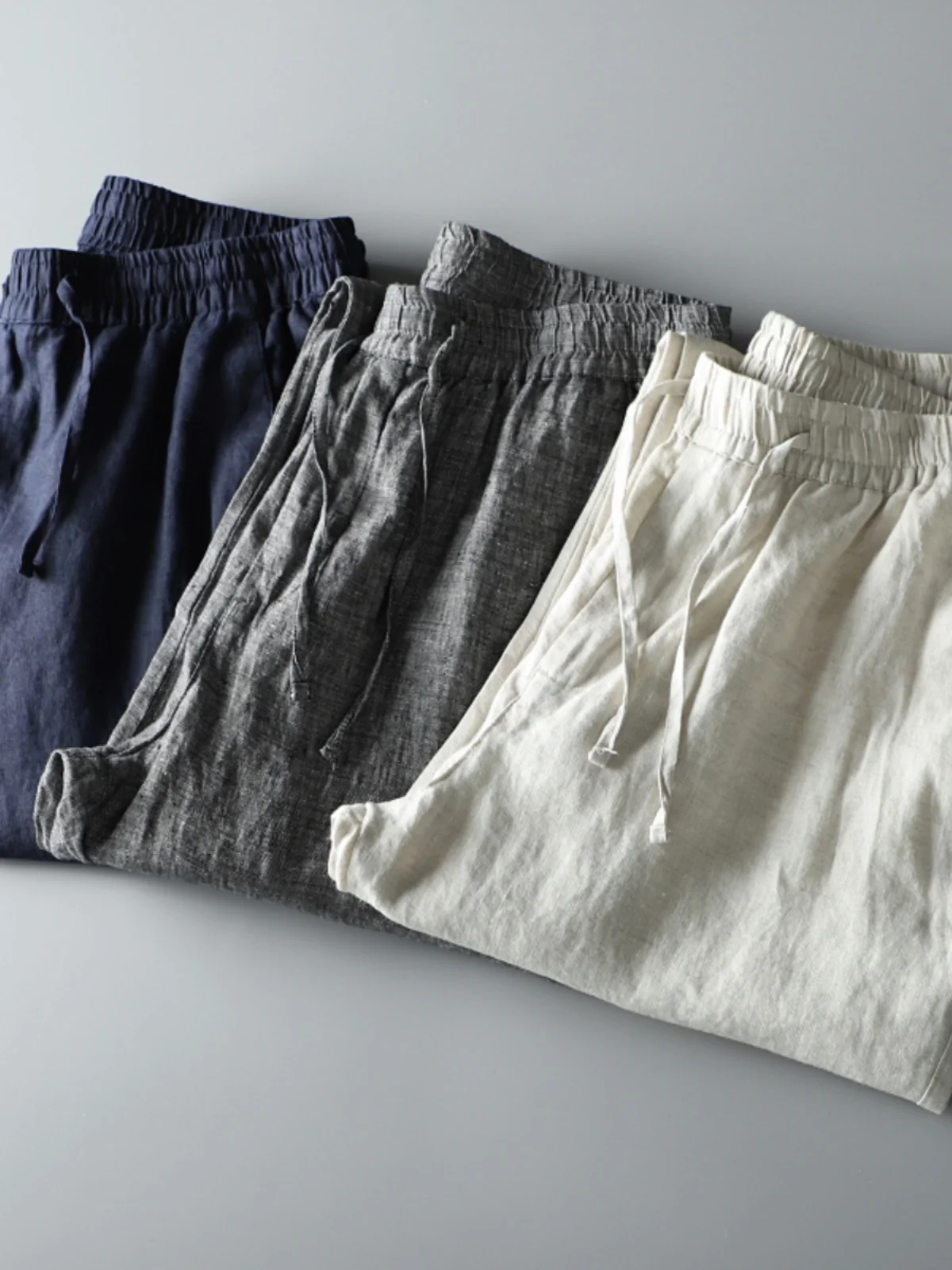 

Lightweight Breathable Linen Summer Men's Cool Straight Casual Long Pants High Yarn Count Loose Fit Comfortable Straight Leg ...