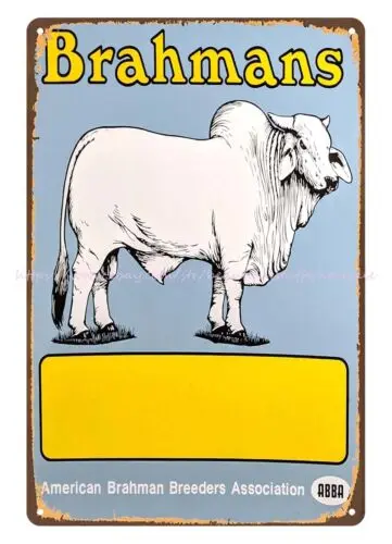 Crahman Breather Breather COW ، علامة معدنية من القصدير ، علامة الماشية