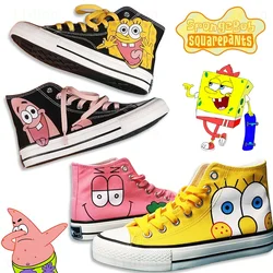 SpongeBob Patrick Star Canvas Sneakers donna uomo Anime scarpe da skateboard moda ragazzi ragazze piattaforma Hip Hop scarpe alte