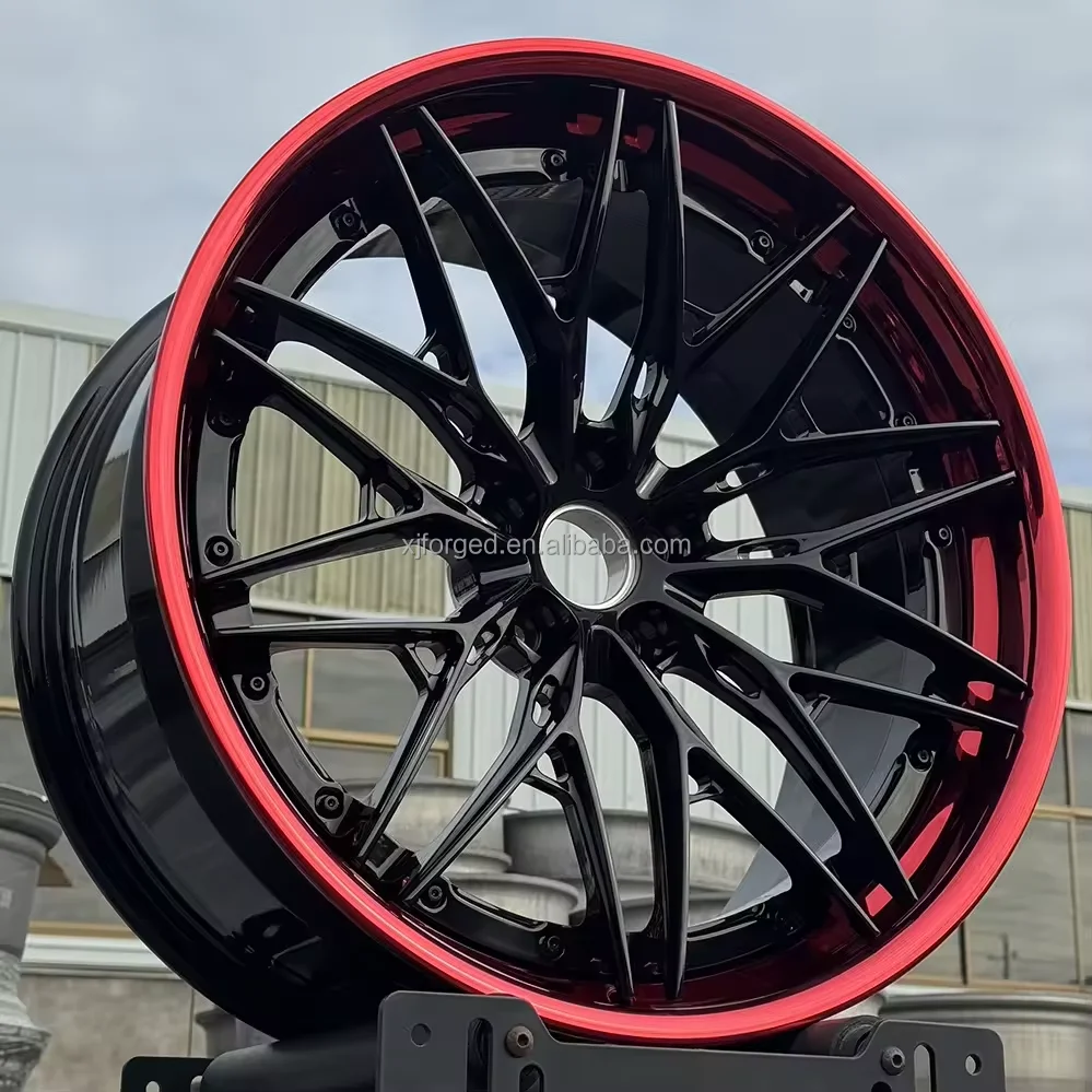 15-24 Inch 6061-T6 Forged Alloy Wheel Rims 5X112 5X114.3 Custom 3-Piece Racing Wheel Rims for Sports Car Upgrade