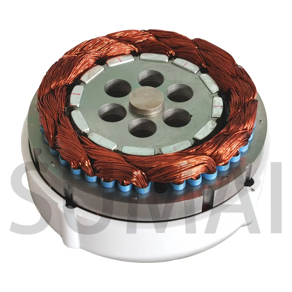 Imagem -03 - Gearless Permanent Magnet ac Alternadores para Turbina Eólica Gerador de Baixa Velocidade Fases 200w 300w 400w 12v 24v 48v Uso Doméstico