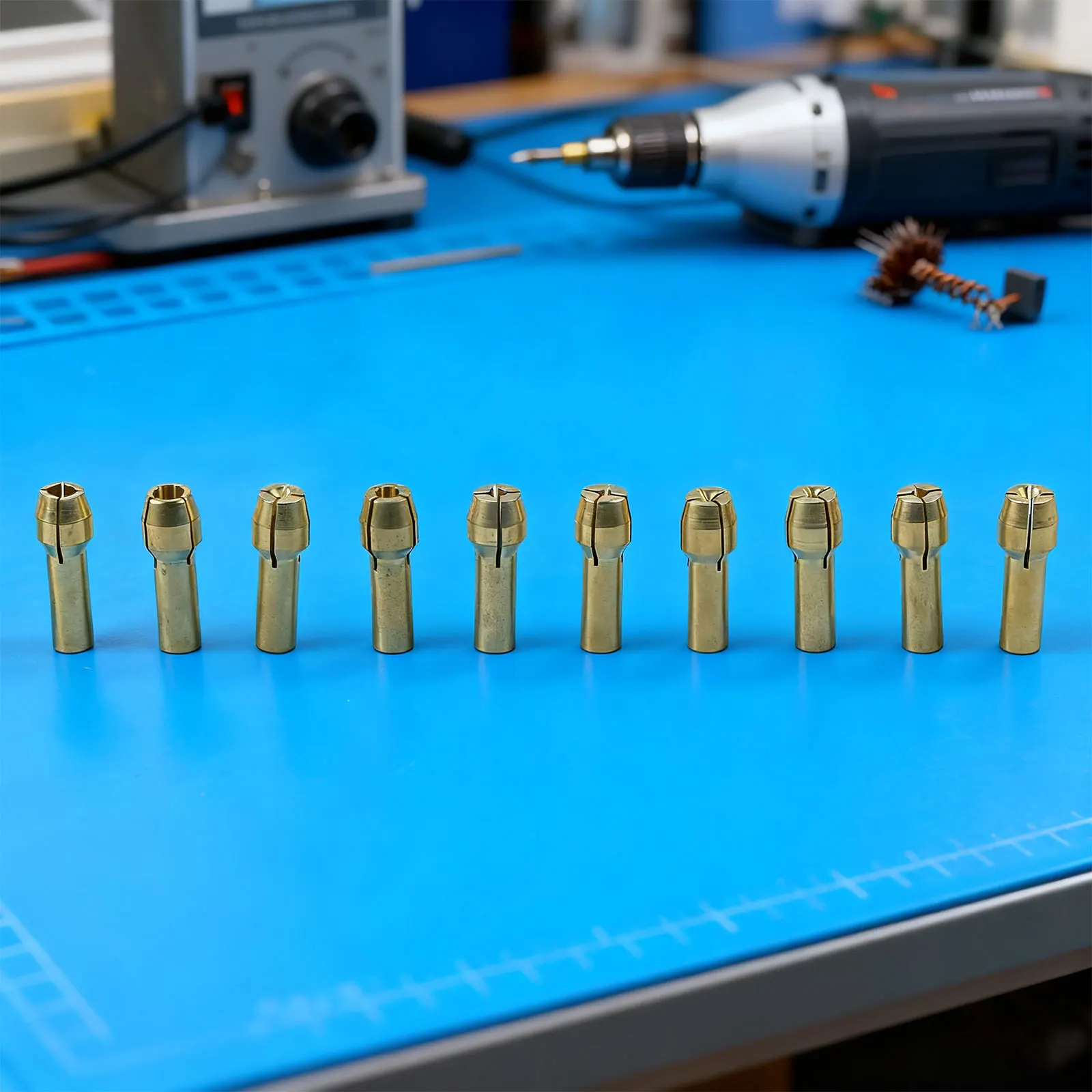 

10pcs Mini Drill Chucks 4 2 4 8mm Brass Adapters for Rotary Tools Reliable Performance with Enhanced Clamping Range