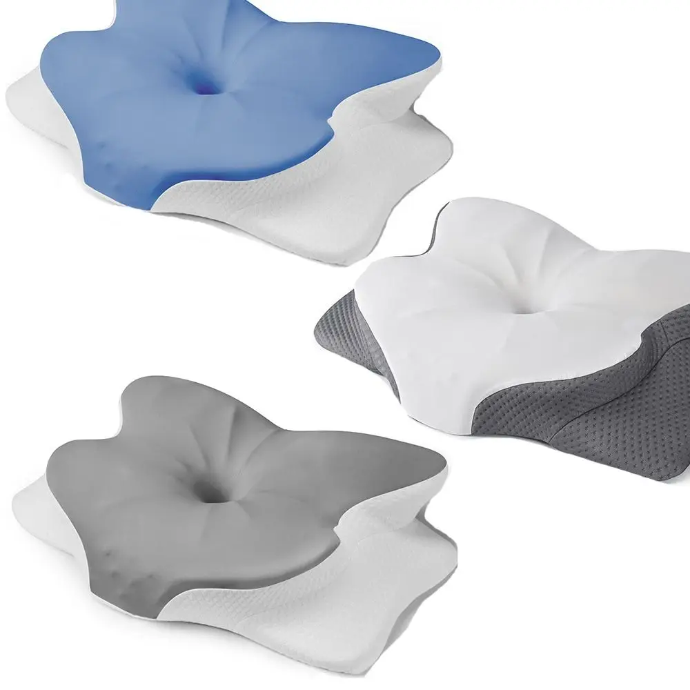 新しい通気性整形外科枕低反発バタフライデザイン低反発枕快適な人間工学に基づいた枕首の痛みを軽減