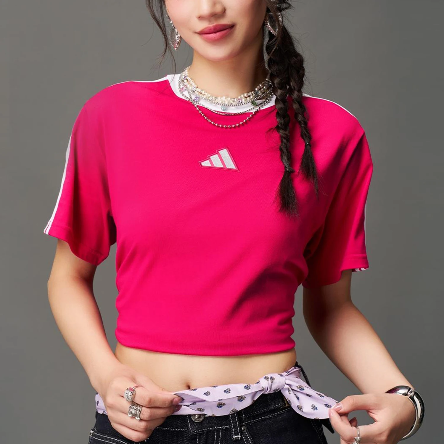 

Adidas Authentic S BF TEE Women's Loose Fit Casual Short Sleeve KC5440
