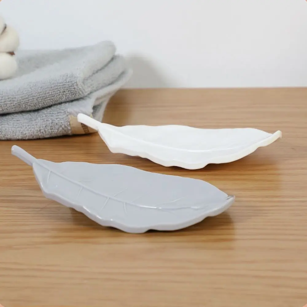 Leaf Shape Soap Dish Storage Holder Stand Tray Fashion Soap Container Tray Durable Storage Rack