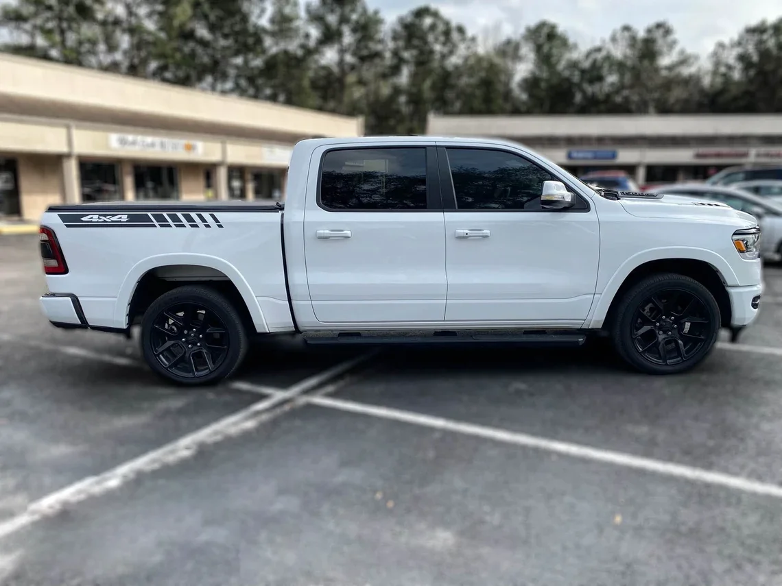 2PCS Side Bed Rail Car Stickers Stripes Vinyl Decals For Dodge Ram 1500 2009-2023 Graphics Stickers Auto Exterior Accessories view 6