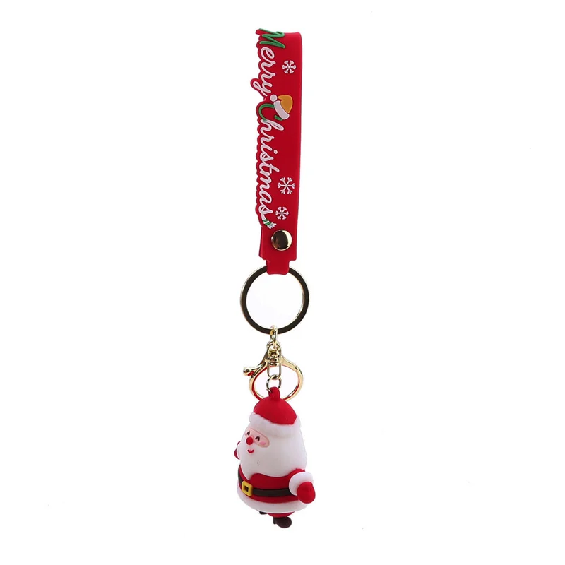LLavero de Navidad colgante de Papá Noel, pareja de dibujos animados, mochila de coche Linda creativa, colgante versátil, decoración pequeña de moda