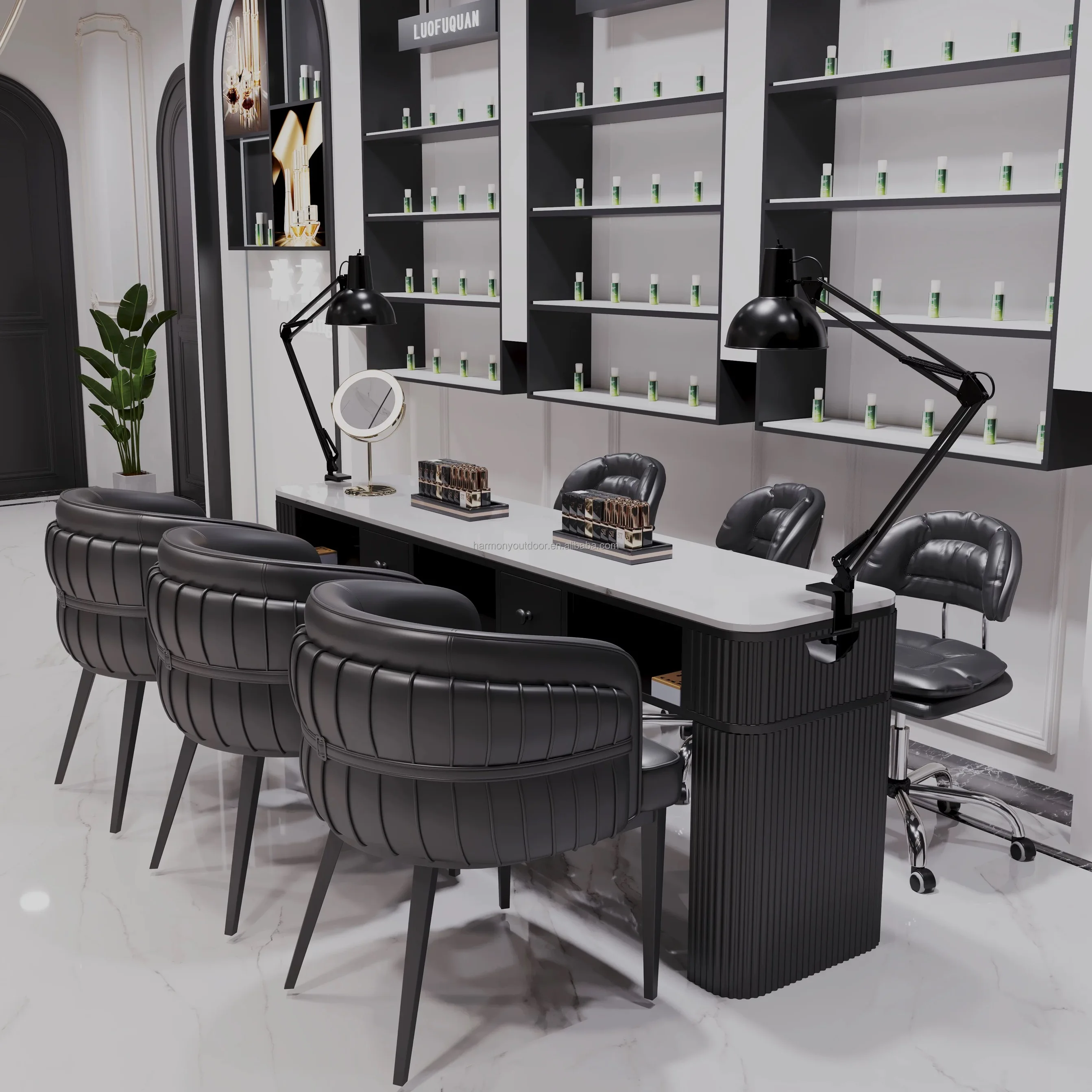 Modern Cheap Factory Price Beauty Salon Furniture Metal Marble Nail Art Nail Art Watch