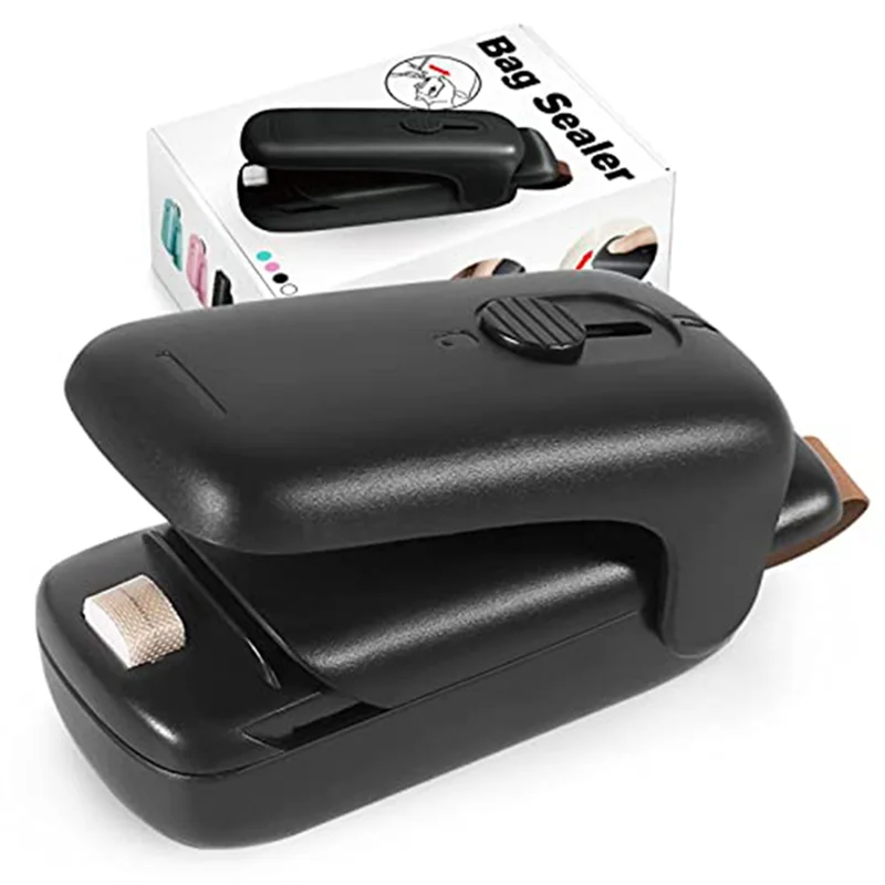 

ABWR-Mini Chip Bag Sealer,Handheld Heat Vacuum Sealer Cutter,Portable Resealer Machine For Snack Plastic Fresh-Bags-Cookies