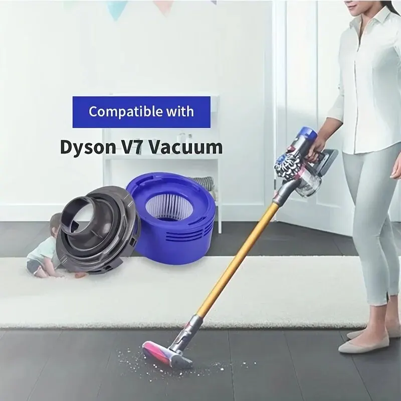 HEPA Filter Replacement & Motor Cover Compatible for Dyson V8 V7 Motorhead Vacuum Cleaners, Upgrade Your Vacuums