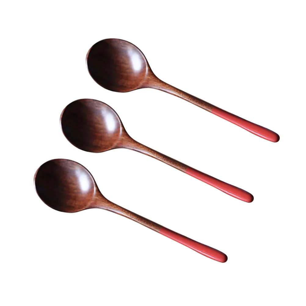 

3Pcs Wooden Tableware friendly Soup Kitchen Utensils Food Serving Scoop Lightweight Sturdy Tableware