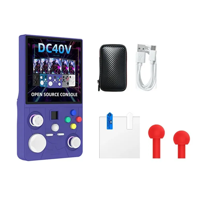 

AYHF DC40V Портативный карманный видеоплеер 64 ГБ Ретро портативная игровая консоль 3,5-дюймовый IPS-экран поддерживает 30+ эмуляторов