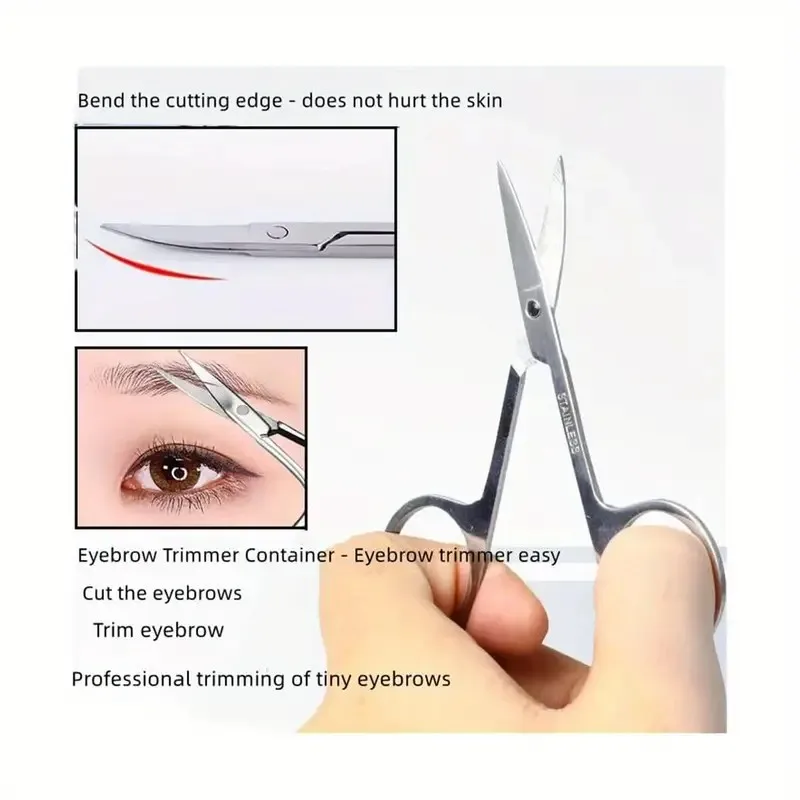 Zestaw nożyczek 1/2 szt. 5 cali, małe, ze stali nierdzewnej, bezpieczne do osobistego przycinania włosów na twarzy.