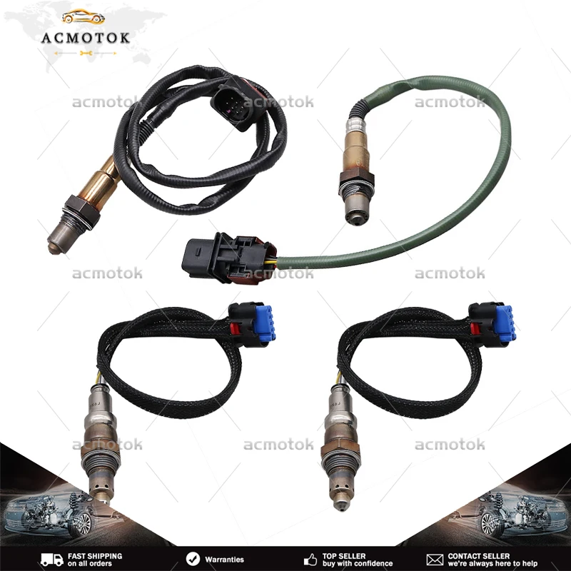 4PCS 234-5174 234-5173 234-8050 FOR 2018-2020 FORD F-150 2.7L Air/Fuel Ratio Sensor O2 Oxygen Sensor