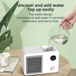 Mini Spray Humidification Fan Portable Air Conditioner USB Conditioning Heavy Fog  Desktop Mobile Cooling Fans  Mini Air Cooler