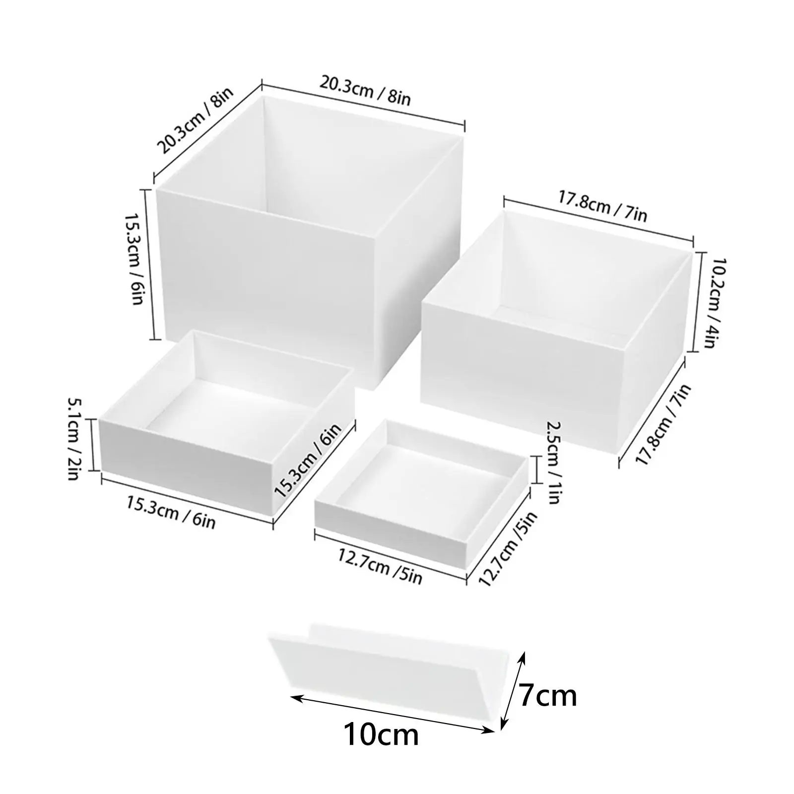 Imagem -06 - Acrílico Buffet Riser Display Stand Mesa Stand Riser Alimentos Suportes Bolo Cosméticos Pcs Cube Riser5 Lados