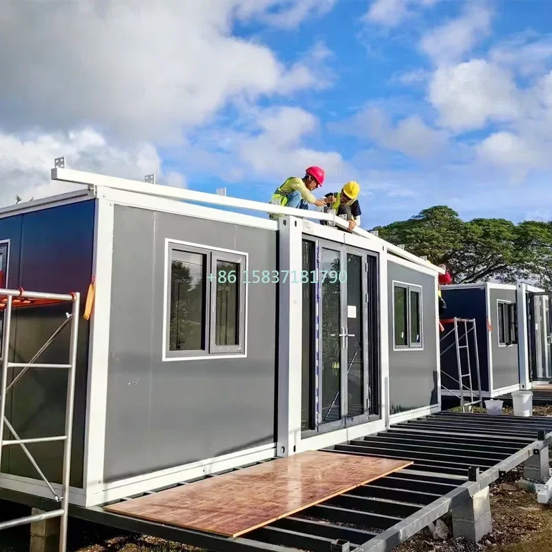 Prefab Container House Tiny Home 20ft 40ft Expandable Modular Folding Tiny Homes Container Customizable Mobile Container House