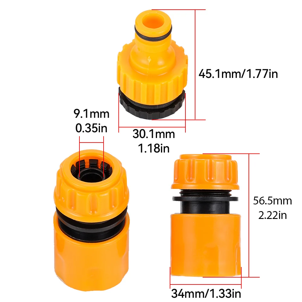 3/6Pcs Garden Hose Connector Set Connector Hose End Connector Double Hose Connectors Extender Hose Quick Connectors