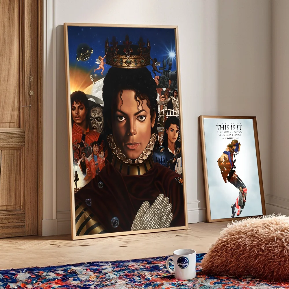 مايكل جاكسون-ملصق فني ذاتي اللصق ، ملصق ورق كرافت كلاسيكي ، لوحة جدارية ، للغرفة ، بار ، مقهى ، اصنعها بنفسك #2