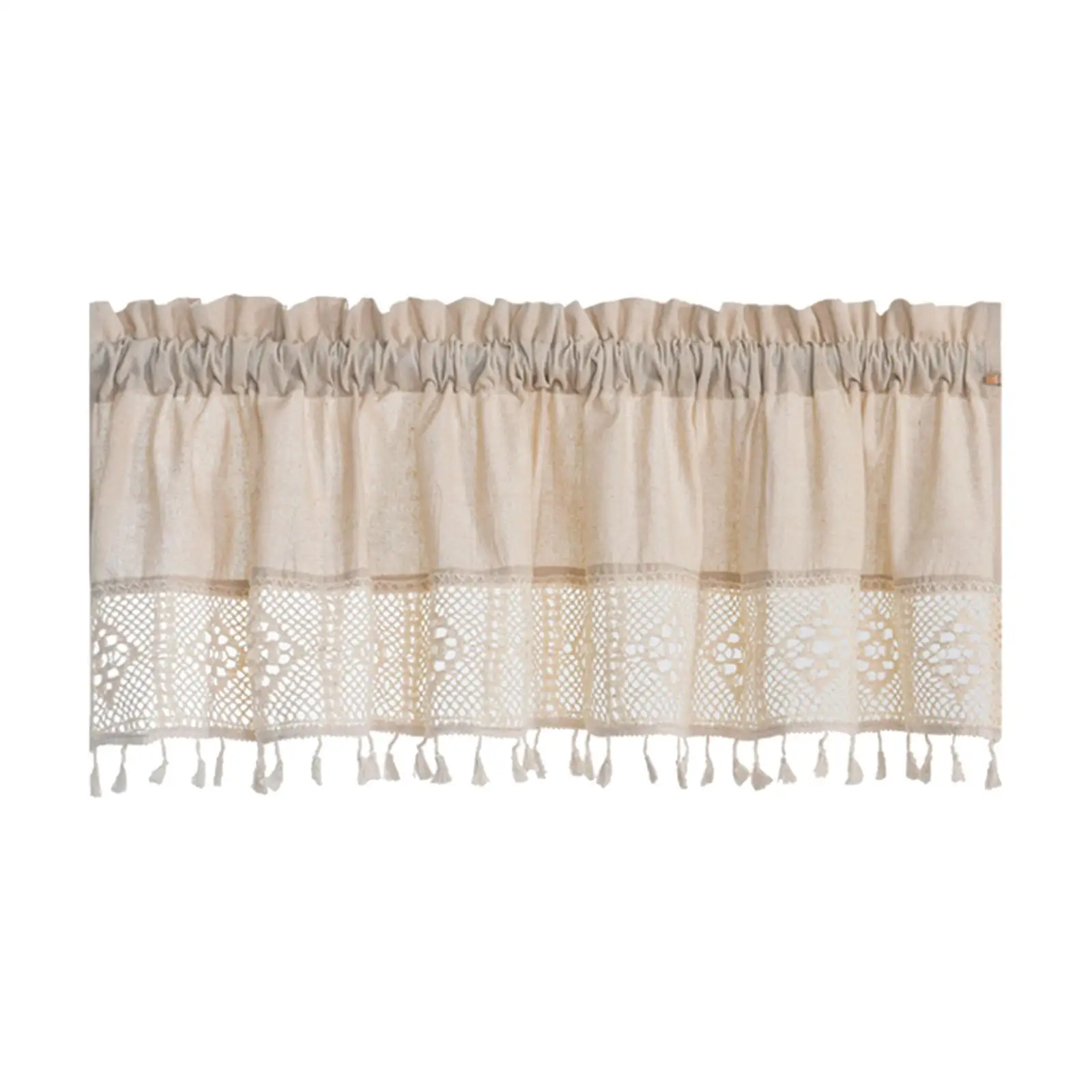 Short Curtains for Windows, Small Window Curtains, Boho Valances, Rustic