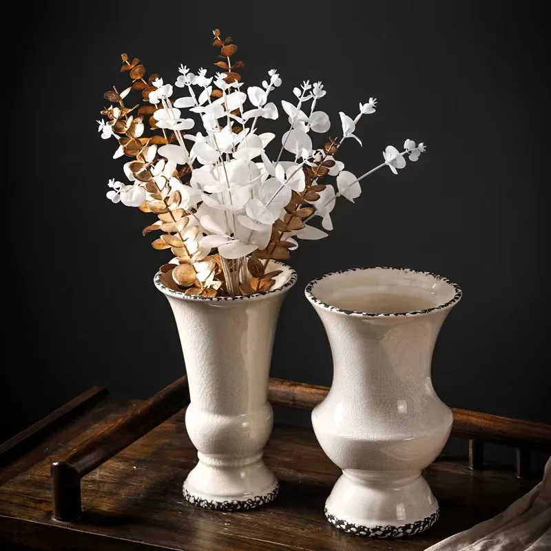 Crack Ceramic Vase Room Entrance Ornaments Arrangement Hydroponic Decoration