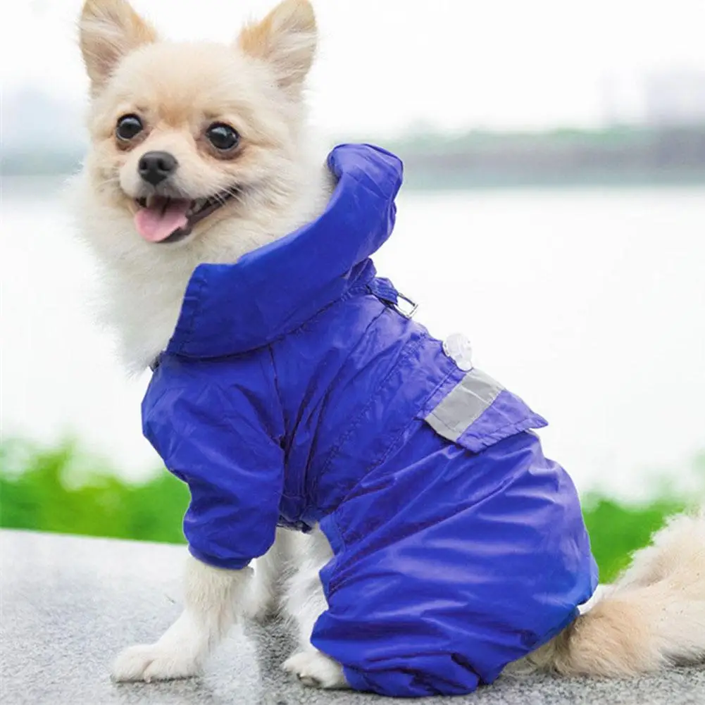 Wasserdichter Hunde-Regenmantel Verstellbare Leichte Hunde-Regenjacke für Kleine Mittlere Große Hunde Winter Outdoor-Spaziergänge ﻿