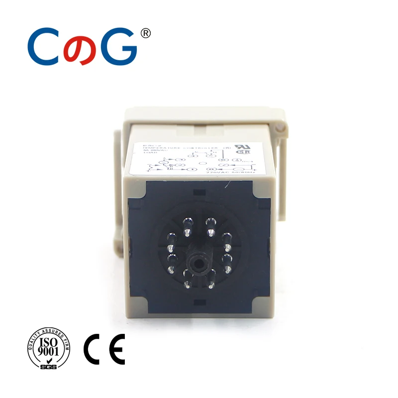 CG E5C2 Relay Output K Input 0-400C Pointer With Socket Guide Rail Type 48*48mm Thermostat AC 110V-220V Temperature Controller