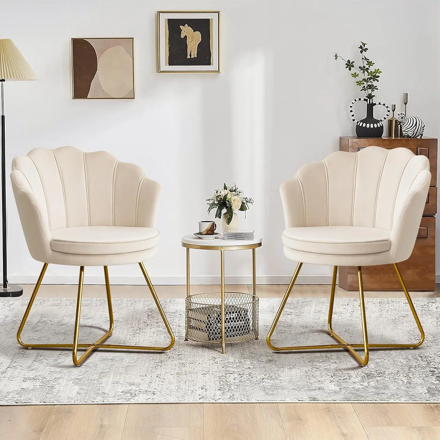 

Chair Set of 2 Velvet Gold Legs Criss Cross Back Living Room Bedroom Desk No Wheels, Customized