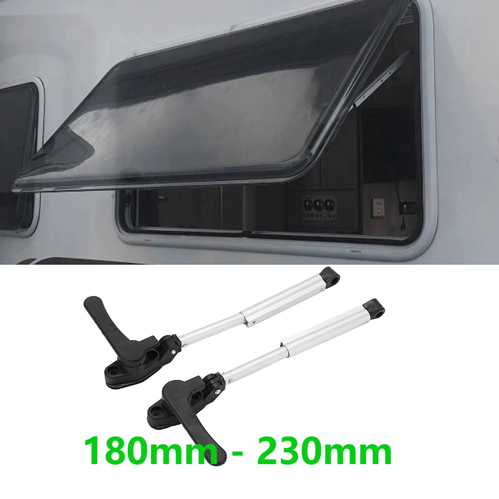 

RV Window Lift Strut 180mm - 230mm Telescopic Lid Support Strut Aluminum Alloy Window Lift Support for RV Camper Caravan Yacht