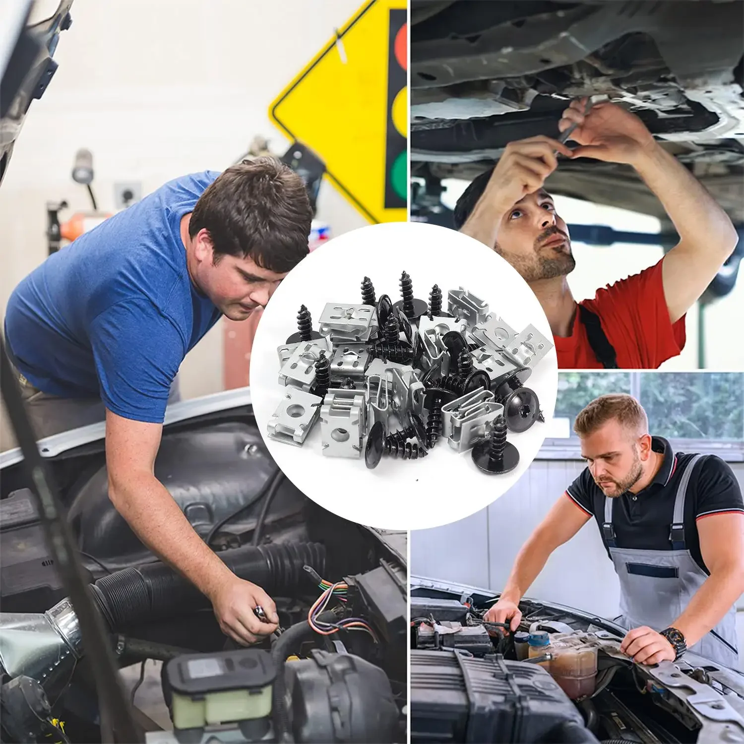 Automotive Kotflügel-Stoßstangen-Spritzschutz-Befestigungssatz U-Typ Mutter Torx-Schraube OE N90974701 N90959101 Ersatz für VW Audi Porsche – Detail 7