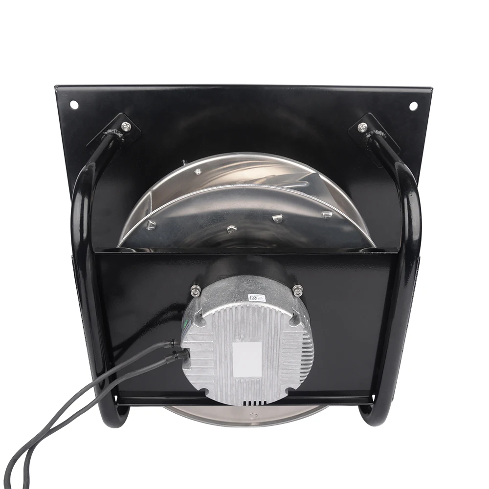 FANSEXPERT kipas sentrifugal Motor EC 500mm, kipas sentrifugal melengkung ke belakang 400v dengan braket