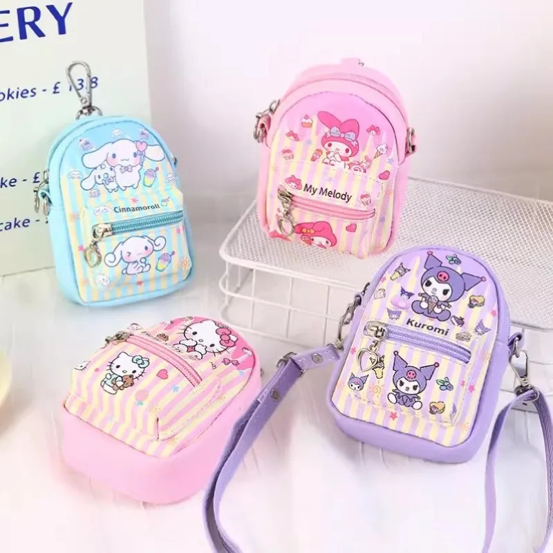 

Kawaii Hello Kitty Crossbody Bag Cute Cartoon Mini Wallet Travel Women Supplies Desktop Decoration Girl Student Gift Wholesale