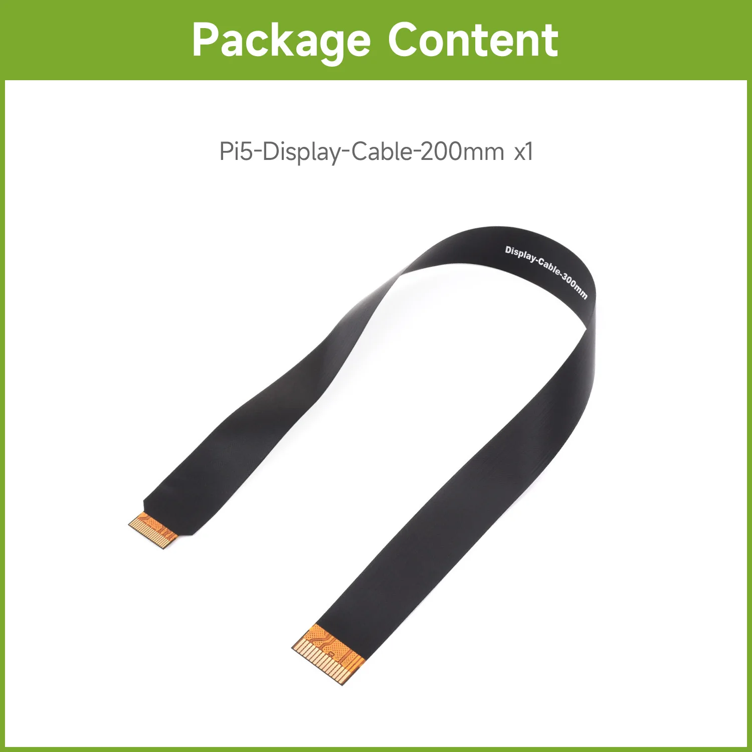 Waveshare DSI FPC Flexible Cable For Raspberry Pi 5, 22Pin to 15Pin, Options for 200 / 300 / 500mm