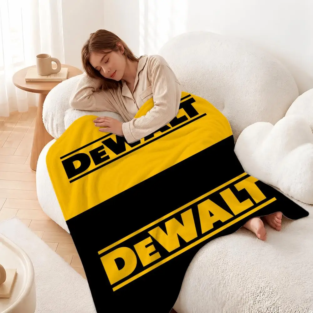 Brand DEWALT Throw Plush Flannel Throw Blanket, Sofa Bed Travel Picnic Home Textile Decor