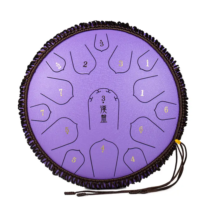 

14 Inch 15 Note Tongue Drum Steel Key Tongue Drum Accessories Professional Percussion Music Instrument Portable Small Drums